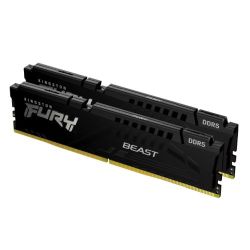 D564G60KFBB36K2 - Kingston Fury Beast 64GB Kit 2 x 32GB, DDR5, 6000MHz, CL36, 1.35V, ECC, PMIC, AMD EXPO & Intel XMP 3.0, Black, DIMM Memory Kingston Fury Beast 64GB Kit 2 x 32GB, DDR5, 6000MHz, CL36, 1.35V, ECC, PMIC, AMD EXPO & Intel XMP 3.0, Black, DIMM Memory
